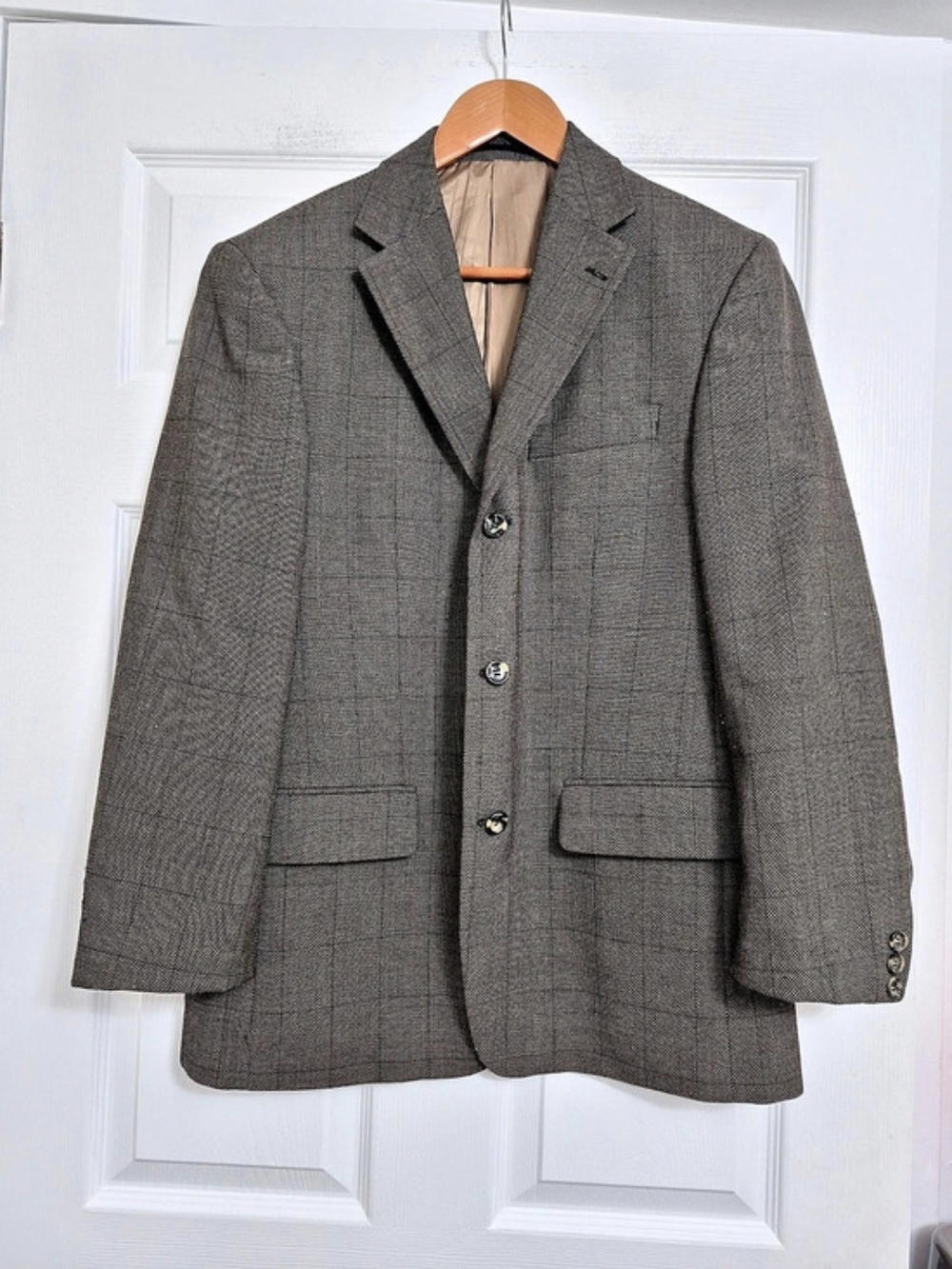 Van Heusen Men's Geometric Sport Coat Gray Size 40R